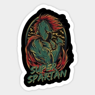 Super Spartan Artwork Warrior Michigan State Sticker